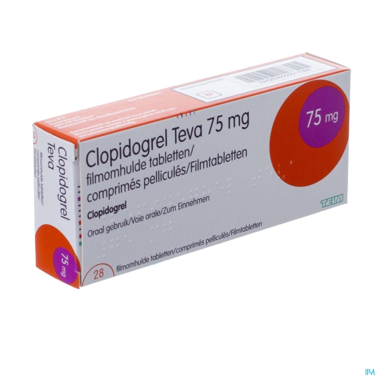 Clopidogrel Teva 75mg Filmomh Tabl 28x75mg