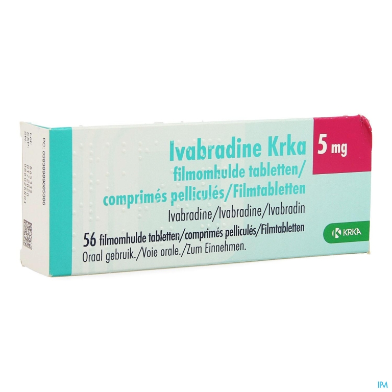 Ivabradine Krka 5,0mg Filmomh Tabl 56