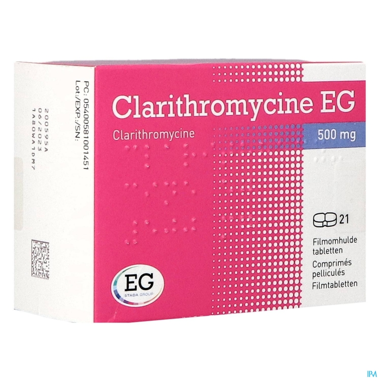 Clarithromycine EG Tabl 21X500Mg