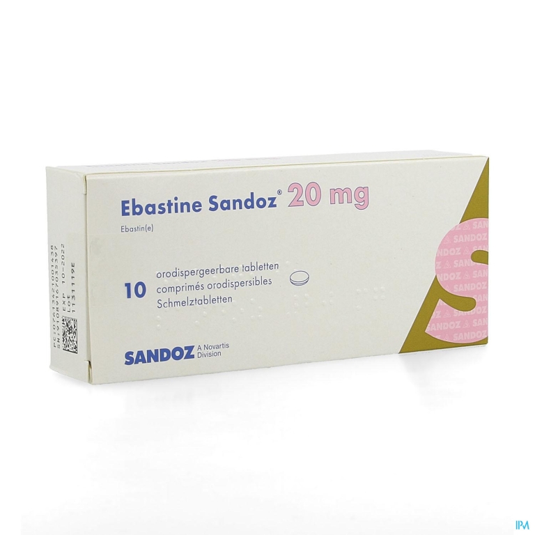 Ebastine 20mg Sandoz Comp Odt 10 X 20mg