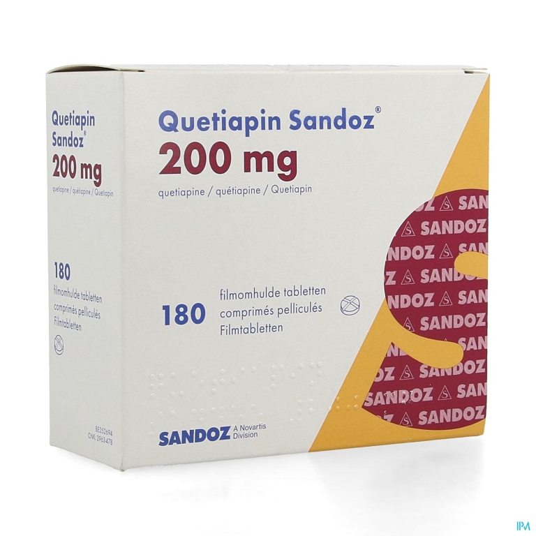 Quetiapin Sandoz Filmomh Tabl 180 X 200mg