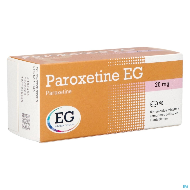 Paroxetine EG Filmomh Tabl  98 X 20Mg Blister