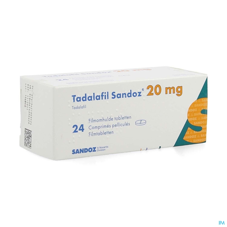 Tadalafil Sandoz 20,0mg Filmomh Tabl 24 X 20,0mg