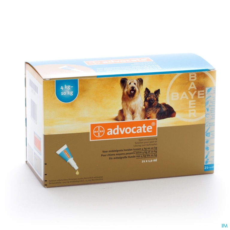 Advocate Spot On Middelgrote Hond >4-10kg Pipet 21