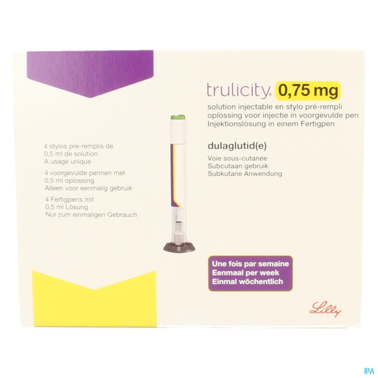 Trulicity 0,75mg/0,5ml Opl Inj Voorgevulde Pen 4