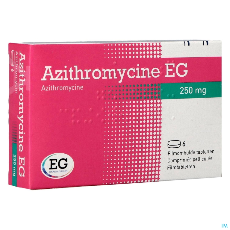 Azithromycine 250 Mg EG Tabl Omhulde  6X250 Mg