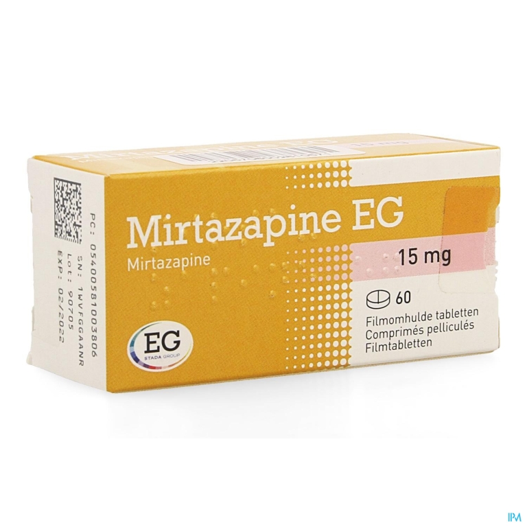 Mirtazapine EG 15Mg Tabl Pell  60X15Mg