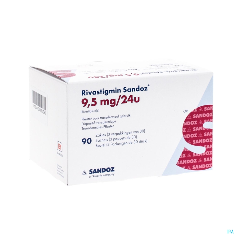 Rivastigmin 9,5mg/24h Sandoz Pleister Transd. 90