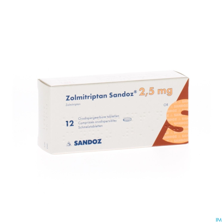 Zolmitriptan Sandoz 2,5mg Comp Orodisp 12