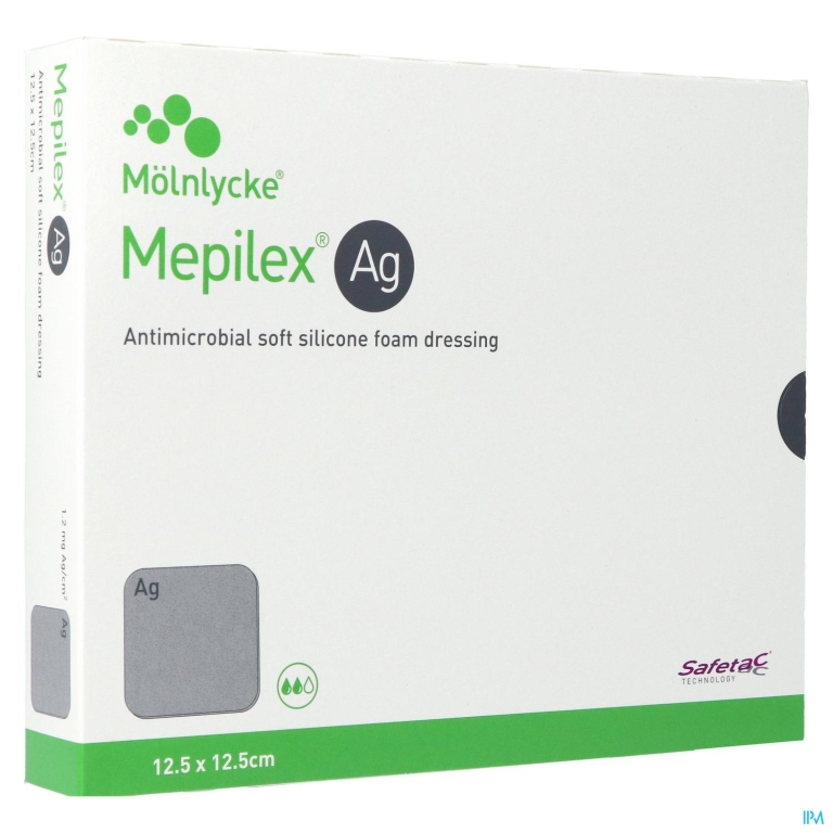 Mepilex Ag Verband Steriel 12,5×12,5cm 5 287121