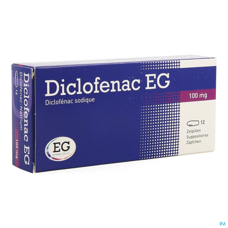 Diclofenac EG Suppo 12X100Mg