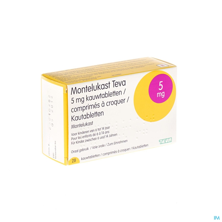 Montelukast Teva 5mg Kauwtabletten 28 X 5mg