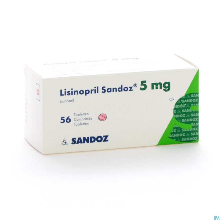 Lisinopril Sandoz 5mg Tabl 56 X 5mg