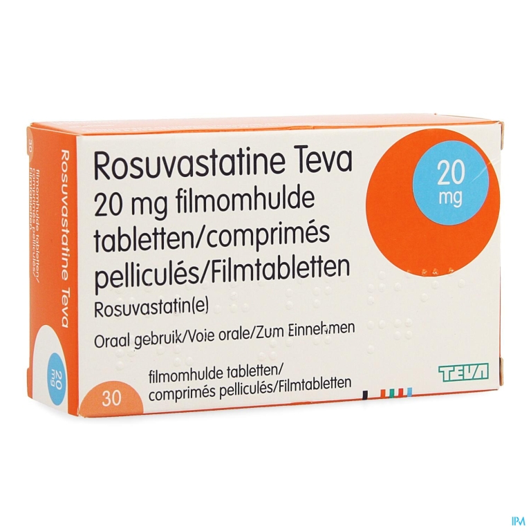 Rosuvastatine Teva 20mg Filmomh Tabl 30