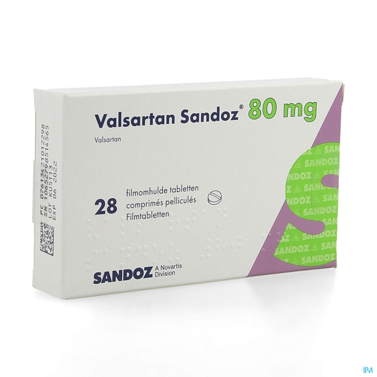 Valsartan Sandoz 80mg Filmomh Tabl 28 X 80mg