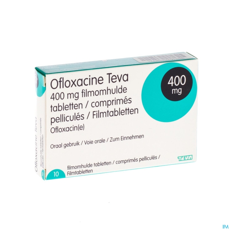 Ofloxacine Teva Comp Enrob. 10 X 400mg