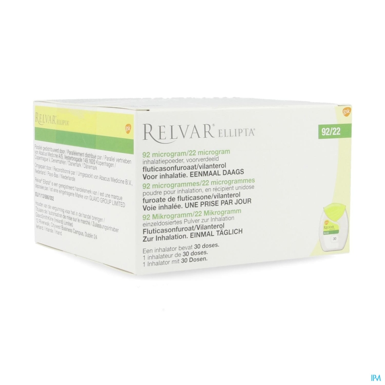 Relvar Ellipta 92/22mcg Abacus Pdr Inhal 1x30dose