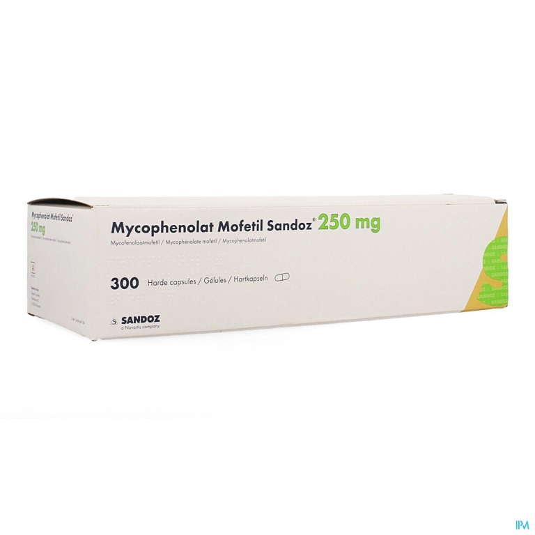 Mycophenolat Mofetil Sandoz 250mg Harde Caps 300