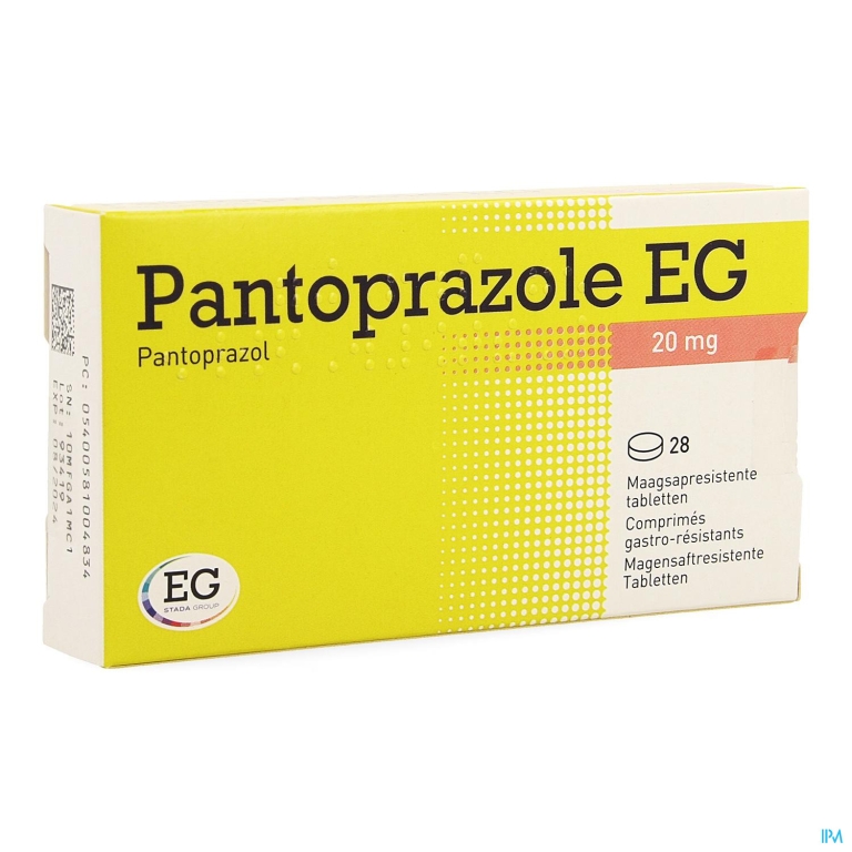 Pantoprazole EG 20Mg Maagsapresist.Tabl Blist 28