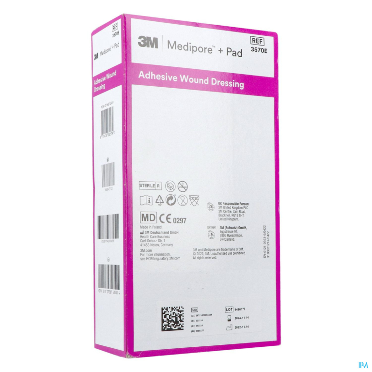 Medipore + Pad 3m 10×20,0cm 25 3570e