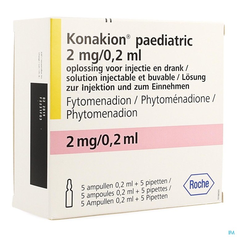 Konakion Paediatric Amp 5 0,2ml/2mg