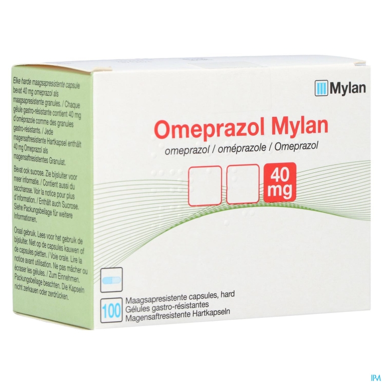 Omeprazol Mylan Caps 100 X 40mg