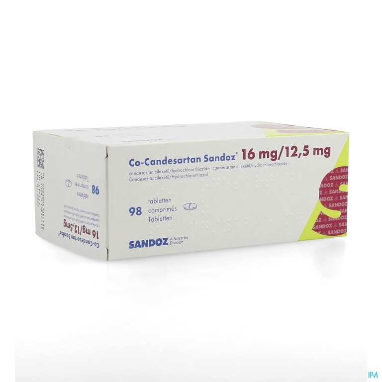 Co Candesartan Sandoz Tabl 98 X 16mg/12,5mg