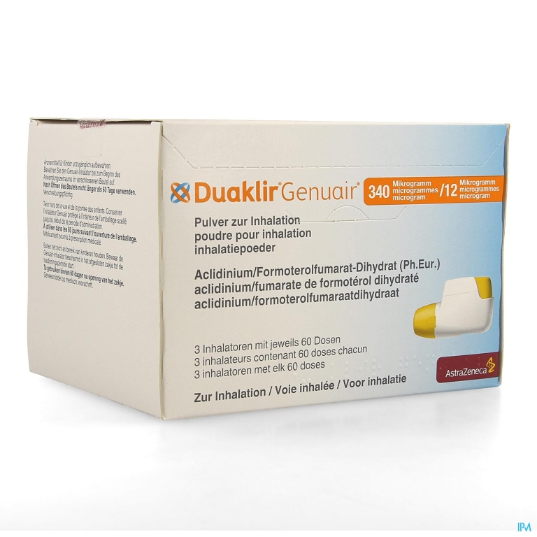 Duaklir Genuair 340mcg/12mcg Pdr Inhal. 3×60 Dosis