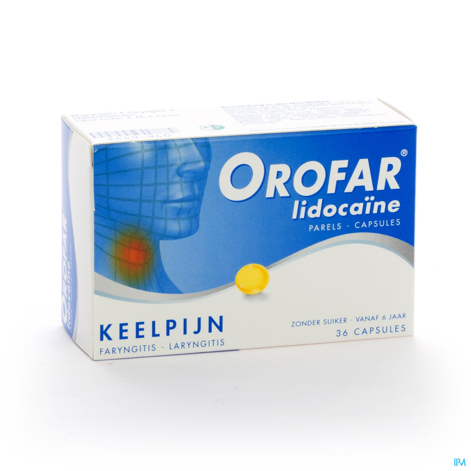 Orofar Lidocaine Parels Zachte Caps 36