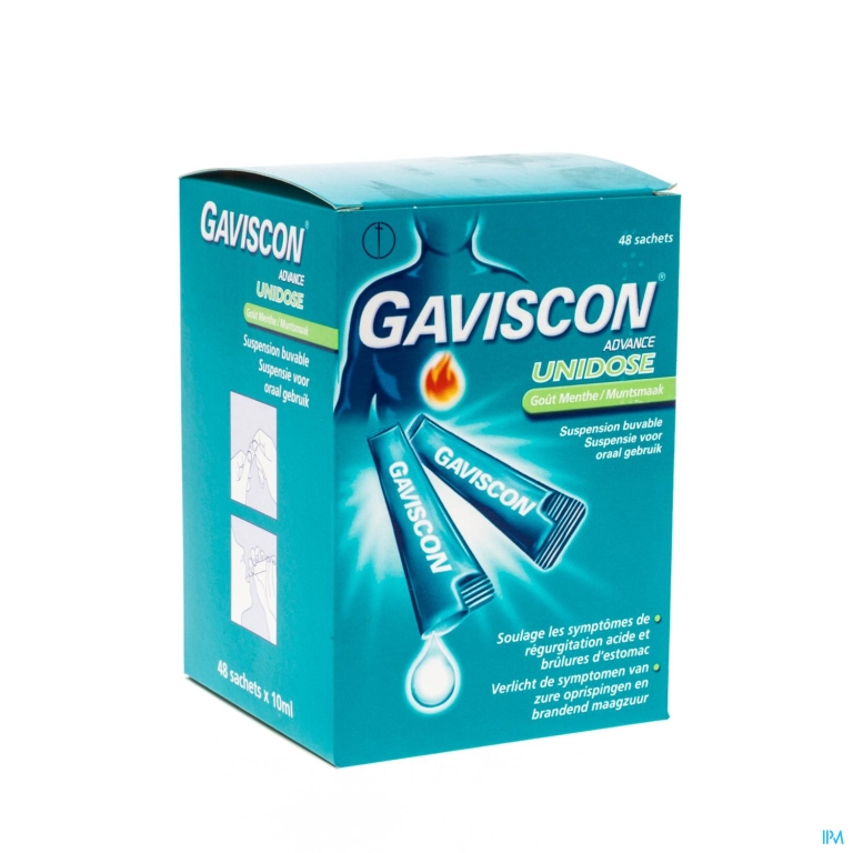 Gaviscon Advance Munt Ud Susp Orale Zakje 48x10ml