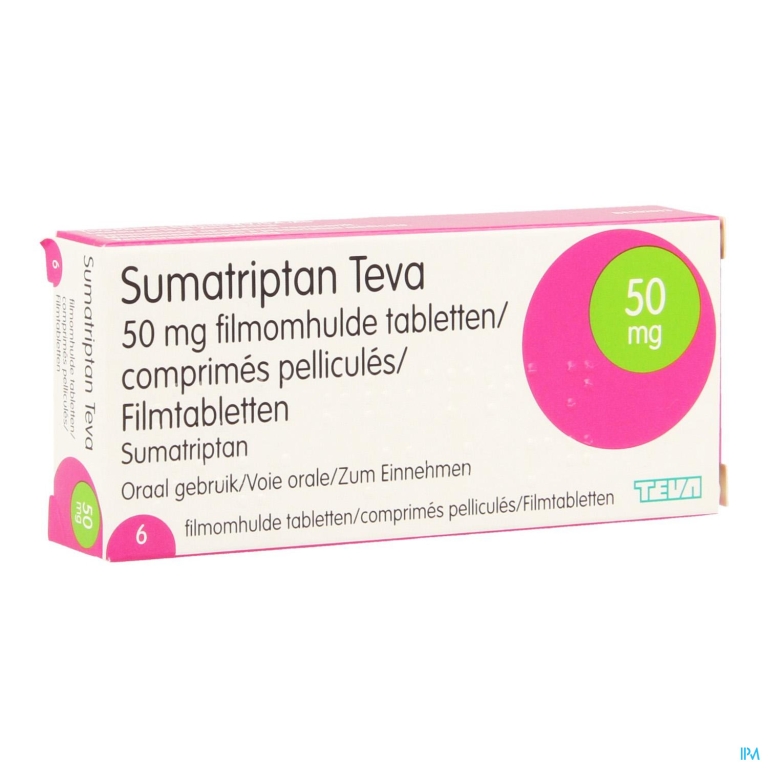 Sumatriptan Teva 50mg Filmomh Tabl 6 X 50mg