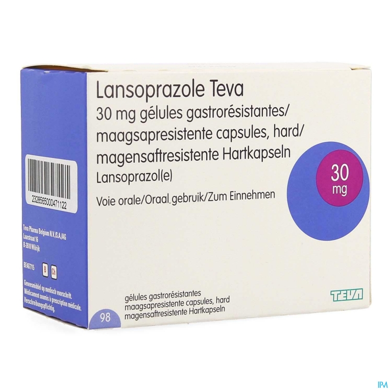 Lansoprazole Teva 30mg Caps 98 X 30mg