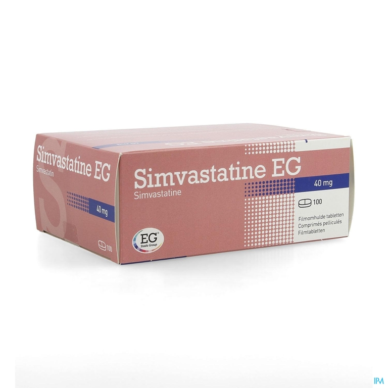 Simvastatine Eg 40mg Pi Pharma Filmomh Tabl100 Pip