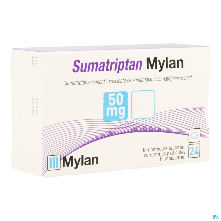 Sumatriptan Mylan 50mg Filmomh Tabl 24 X 50mg