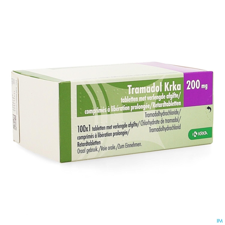 Tramadol Krka 200mg Verl.afgifte Comp 100 X 200mg