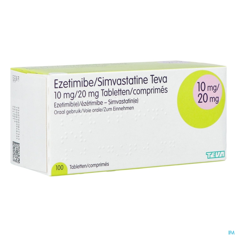 Ezetimibe Simvastatine 10mg/20mg Comp 100 Blister