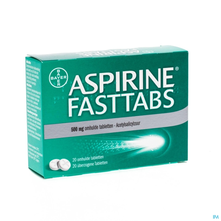 Aspirine Fasttabs 500mg Filmomh Tabl 20