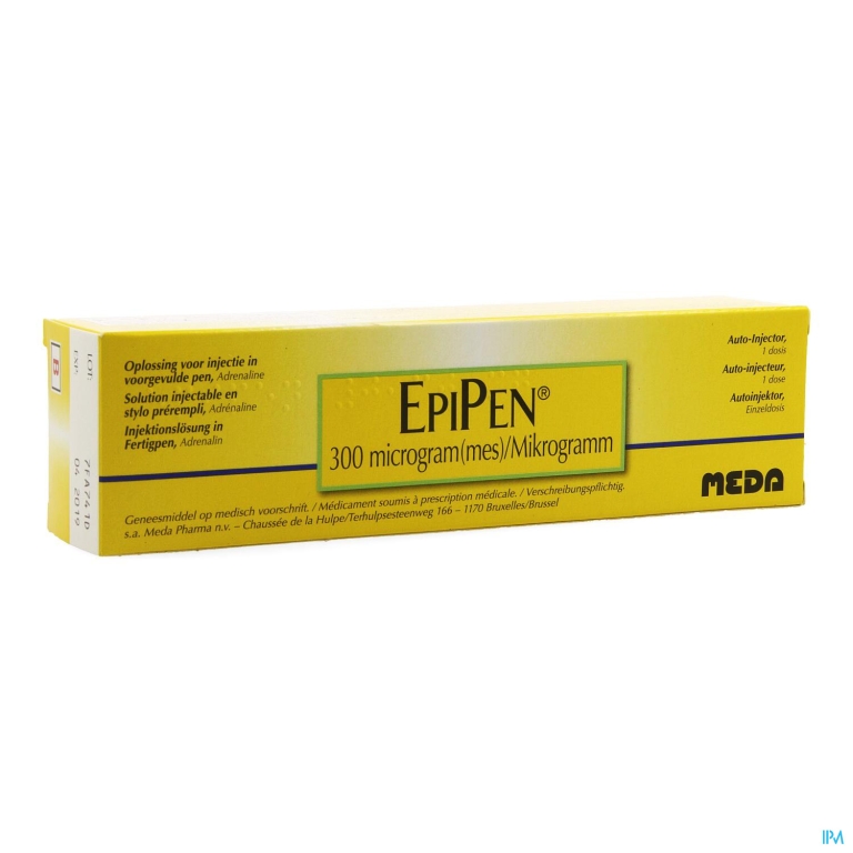 Epipen 0,30mg Patroon 0,3ml Sol Inj 1mg/ml