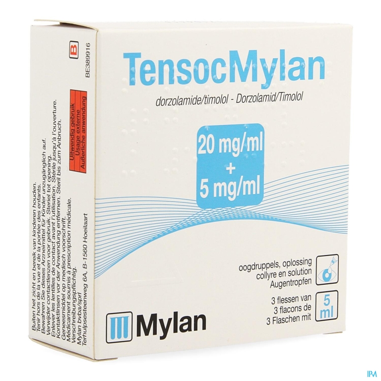 Tensocmylan Mylan Coll 3 X 5ml 20mg/5mg/ml