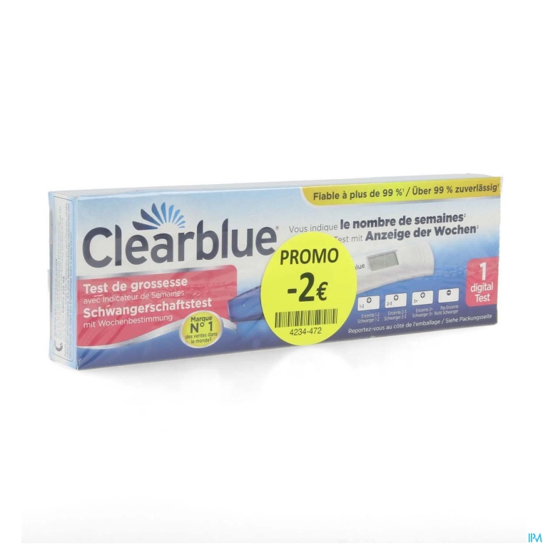 Clearblue Zwgstest Conception Indic 1 Promo -2€