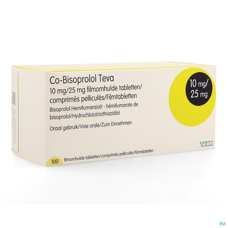 Co Bisoprolol 10/25 Teva Comp 100