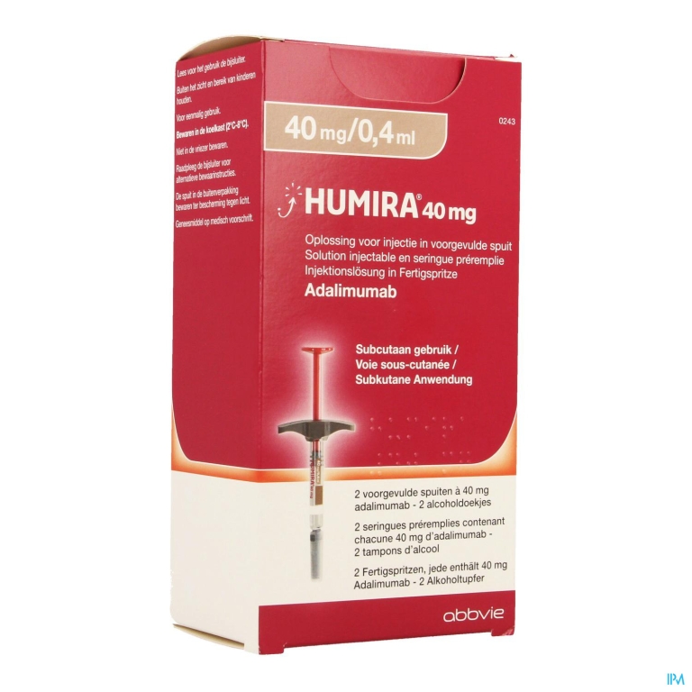 Humira 40mg/0,4ml Opl Inj Voorgevulde Spuit 2