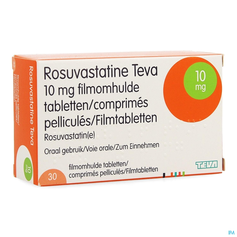 Rosuvastatine Teva 10mg Filmomh Tabl 30