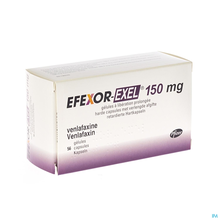 Efexor Exel 150mg Caps Verlengde Afgifte 56