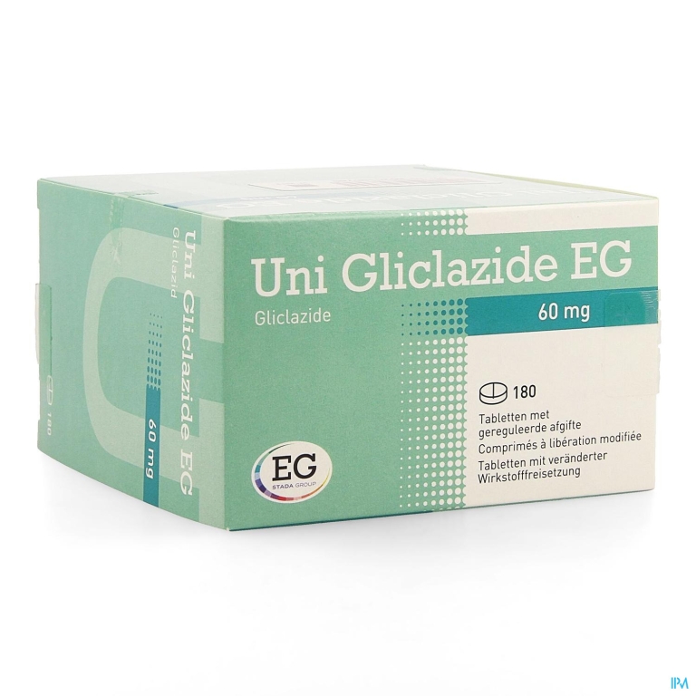 Uni Gliclazide EG 60Mg Tabl Geregul.Afgifte    180