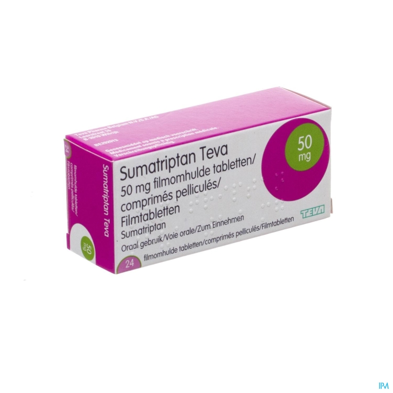 Sumatriptan Teva 50mg Filmomh Tabl 24 X 50mg