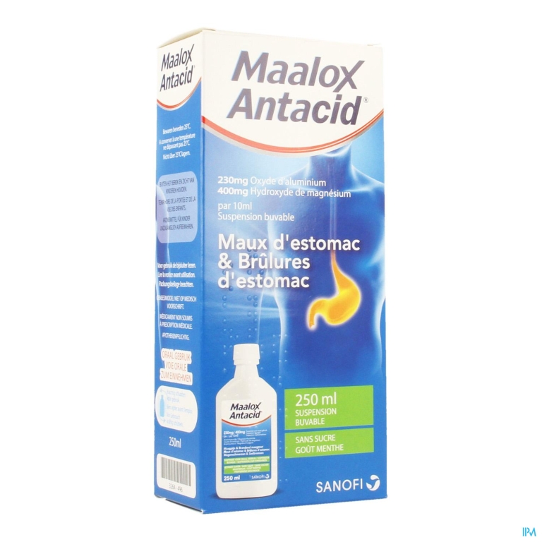 Maalox Antacid 230mg/400mg/10ml Susp Oraal 250ml