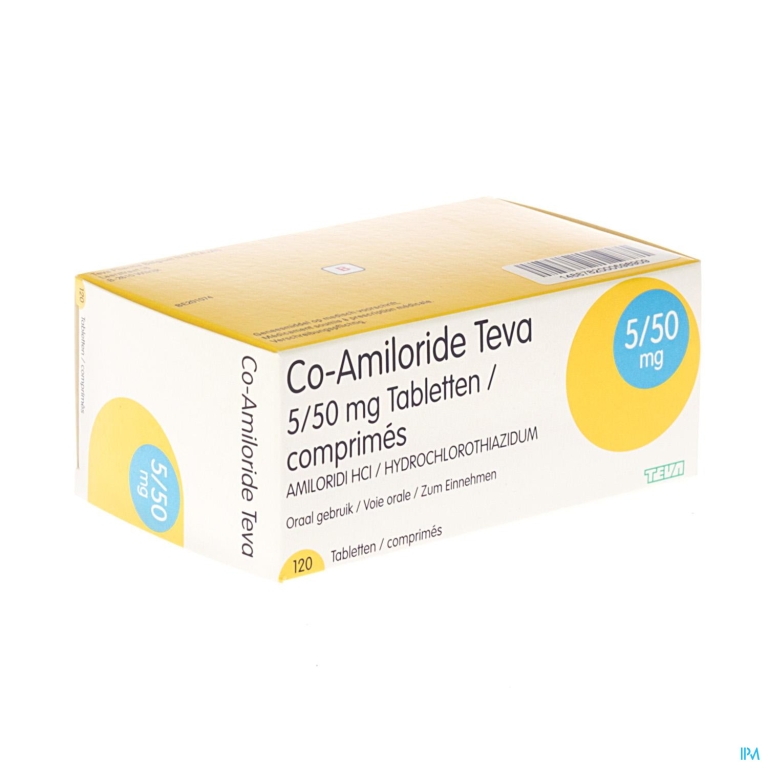 Co Amiloride Teva Tabl 120 X 5mg/50mg