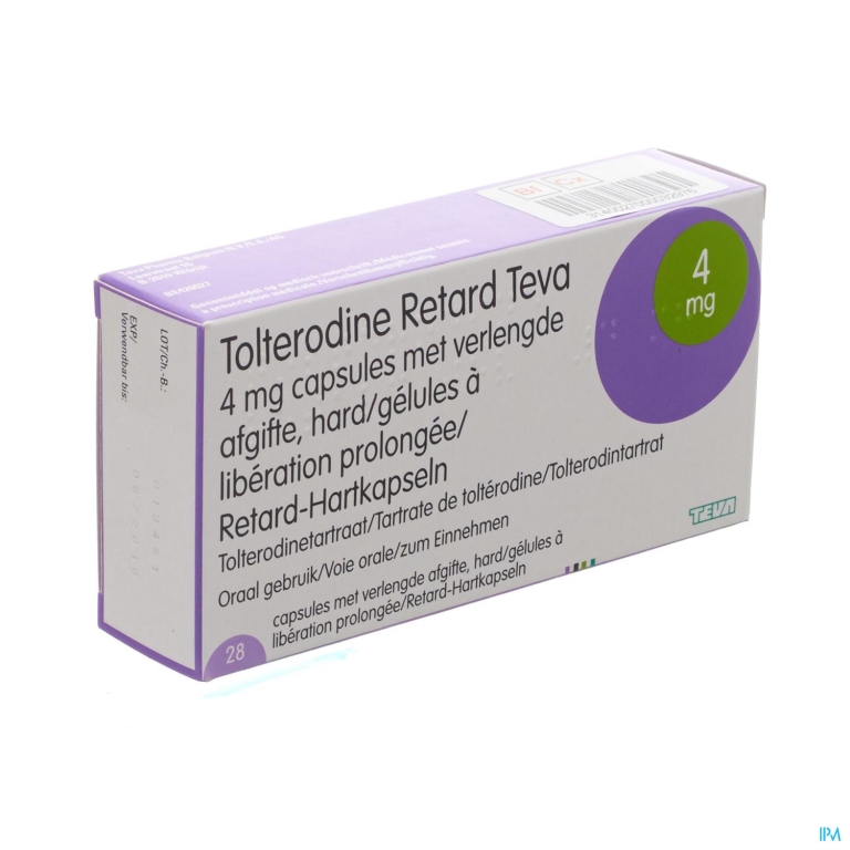 Tolterodine Retard Teva 4mg Caps Prol 28