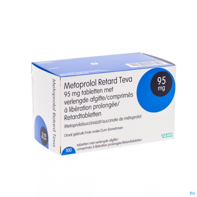 Metoprolol 95mg Retard Teva Comp Verleng Afg 100